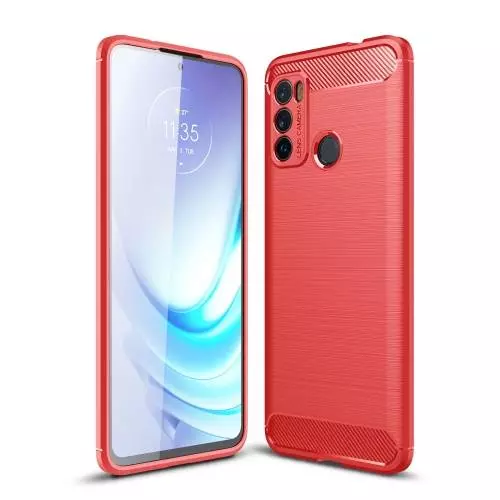 Противоударный чехол бампер для Motorola Moto G60 / Moto G40 Fusion iPaky Carbon Fiber Red (Красный) Противоударный чехол бампер для Motorola Moto G60 / Moto G40 Fusion iPaky Carbon Fiber Red (Красный)