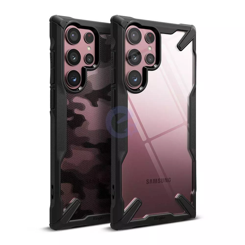 Противоударный чехол бампер Ringke Fusion-X для Samsung Galaxy S22 Ultra Black (Черный) Противоударный чехол бампер Ringke Fusion-X для Samsung Galaxy S22 Ultra Black (Черный)