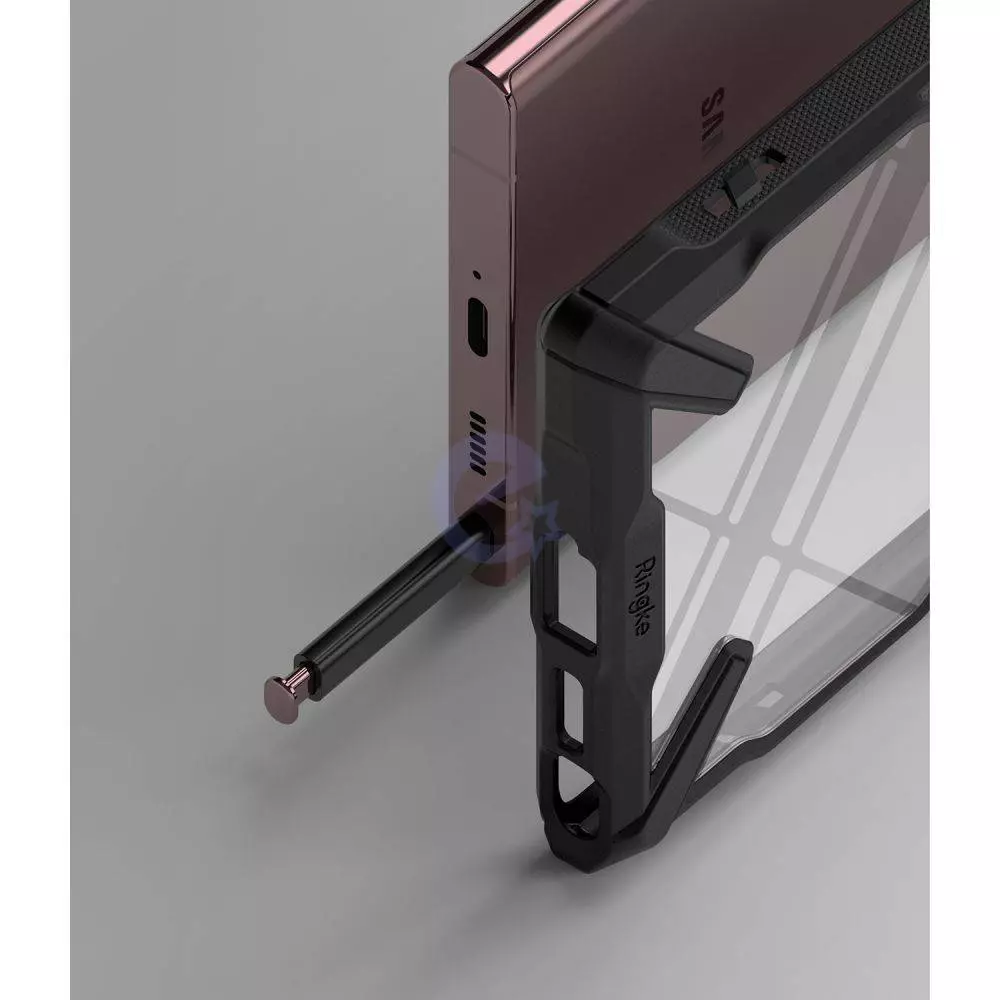 Противоударный чехол бампер Ringke Fusion-X для Samsung Galaxy S22 Ultra Black (Черный) Противоударный чехол бампер Ringke Fusion-X для Samsung Galaxy S22 Ultra Black (Черный)