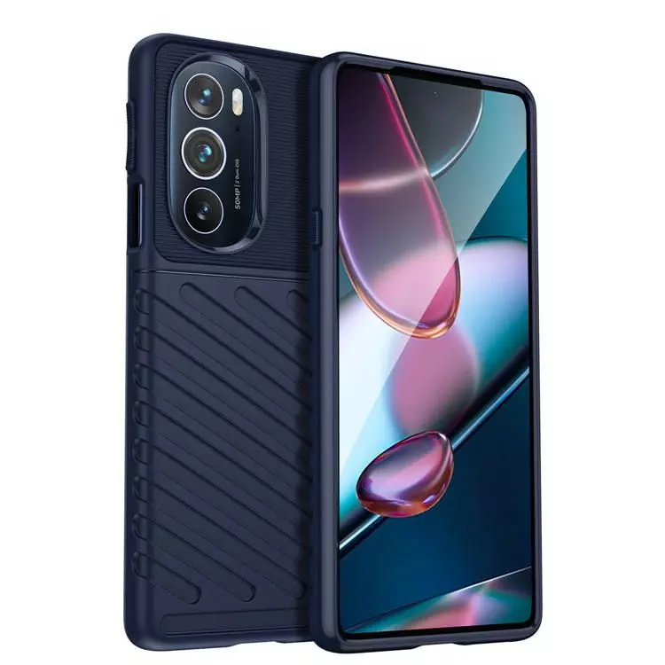 Противоударный чехол бампер для Motorola Moto G71 5G Anomaly Thunder Blue (Синий)