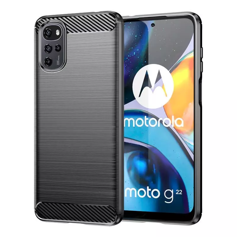Протиударний чохол бампер для Motorola Moto G22 / E32 iPaky Carbon Fiber Black (Чорний) Протиударний чохол бампер для Motorola Moto G22 / E32 iPaky Carbon Fiber Black (Чорний)
