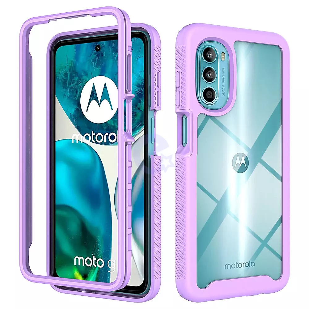 Противоударный чехол бампер для Motorola Moto G52 Anomaly Hybrid 360 Purple (Пурпурный)