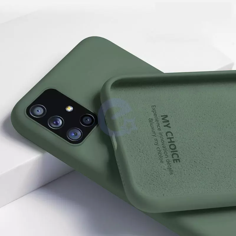 Чехол бампер для Motorola Moto G51 5G Anomaly Silicone (с микрофиброй) Dark Green (Темно Зеленый)