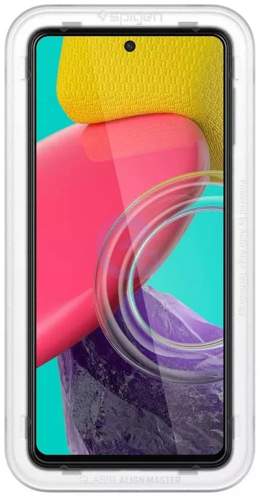 Защитное стекло Spigen ALM GLASS FC (с трафаретом для поклейки) для Samsung Galaxy M53 Black (Черный) AGL04620