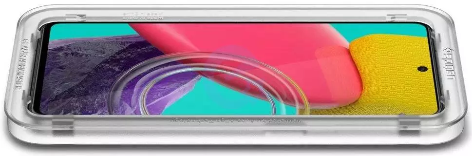 Защитное стекло Spigen ALM GLASS FC (с трафаретом для поклейки) для Samsung Galaxy M53 Black (Черный) AGL04620