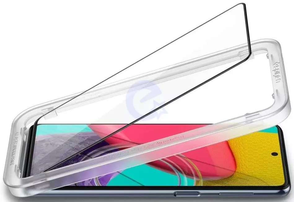 Защитное стекло Spigen ALM GLASS FC (с трафаретом для поклейки) для Samsung Galaxy M53 Black (Черный) AGL04620