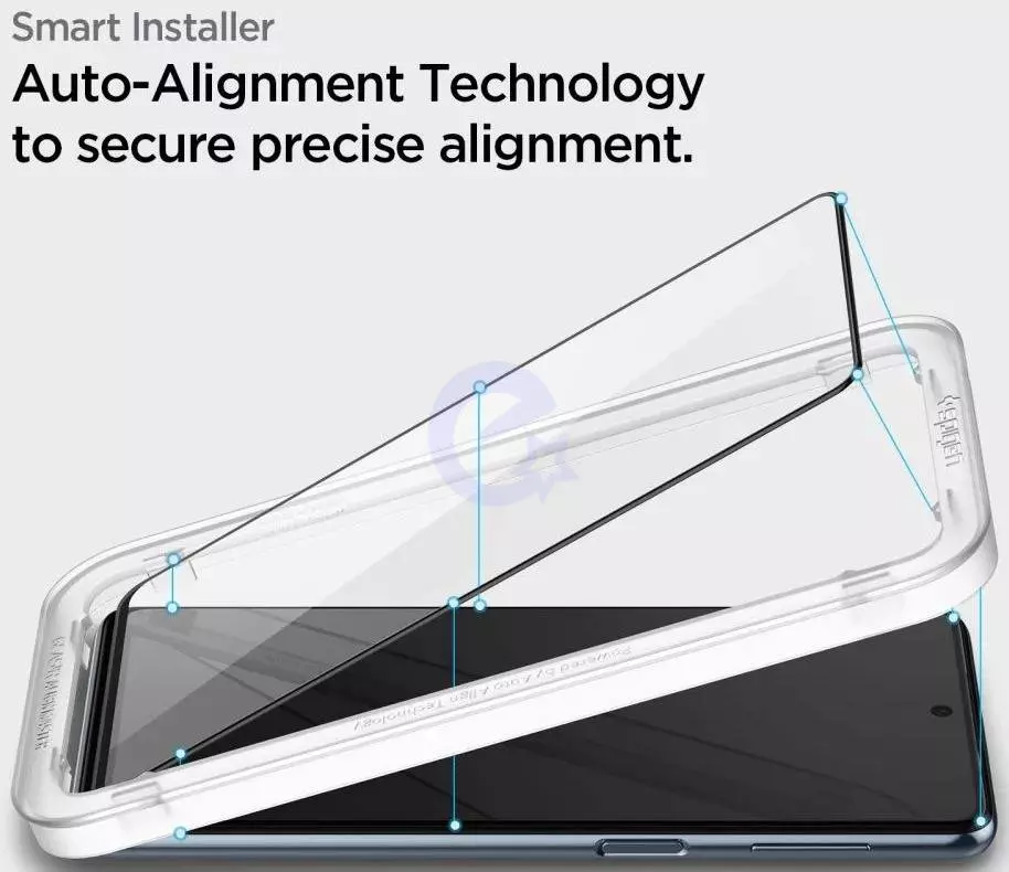 Защитное стекло Spigen ALM GLASS FC (с трафаретом для поклейки) для Samsung Galaxy M53 Black (Черный) AGL04620