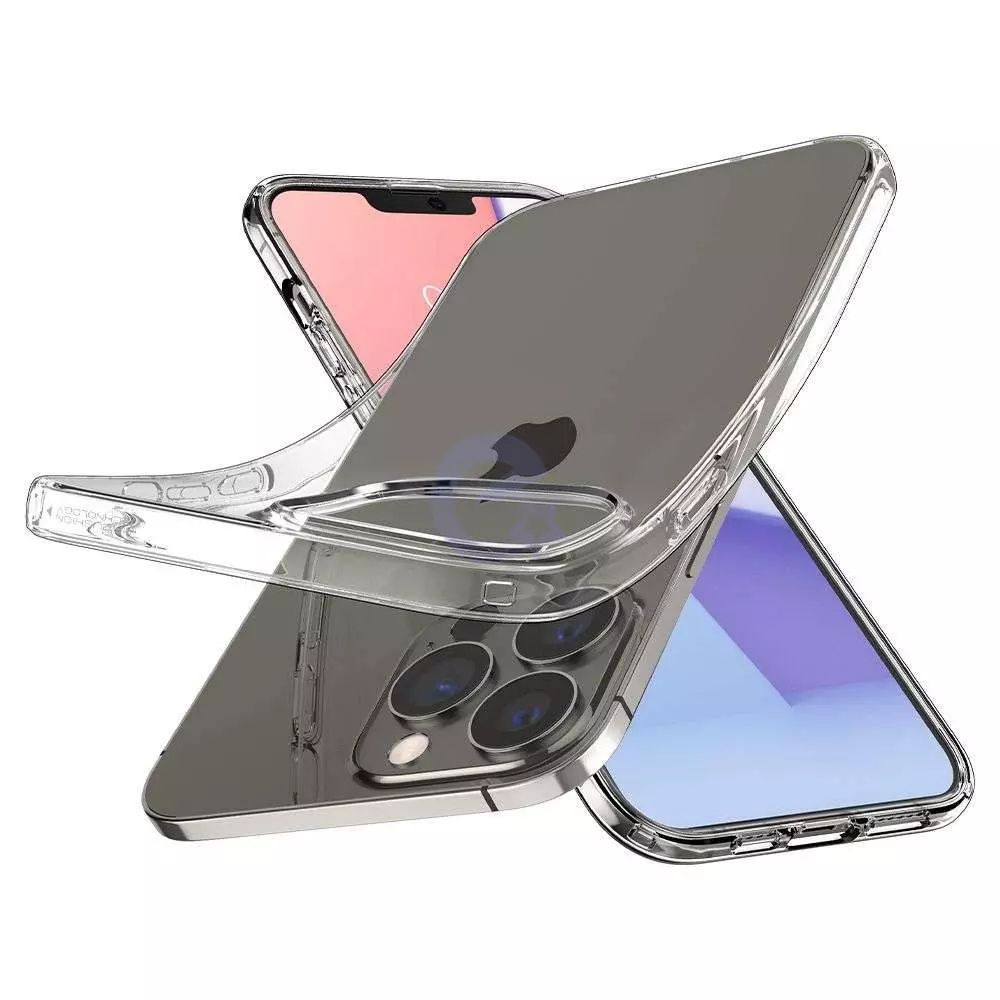 Противоударный чехол бампер Spigen Liquid Crystal для iPhone 14 Pro Crystal Clear (Прозрачный) ACS04953