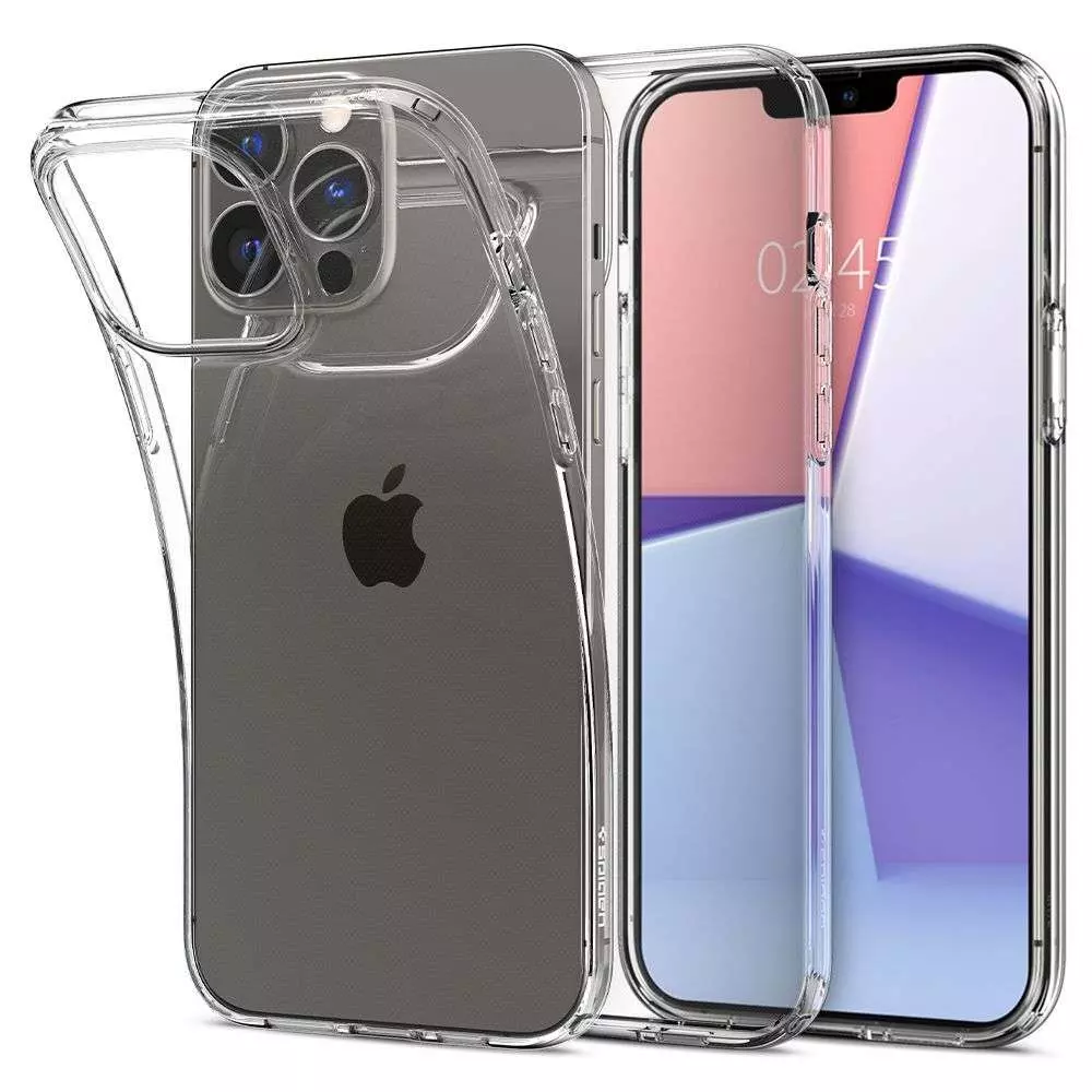 Противоударный чехол бампер Spigen Liquid Crystal для iPhone 14 Pro Crystal Clear (Прозрачный) ACS04953