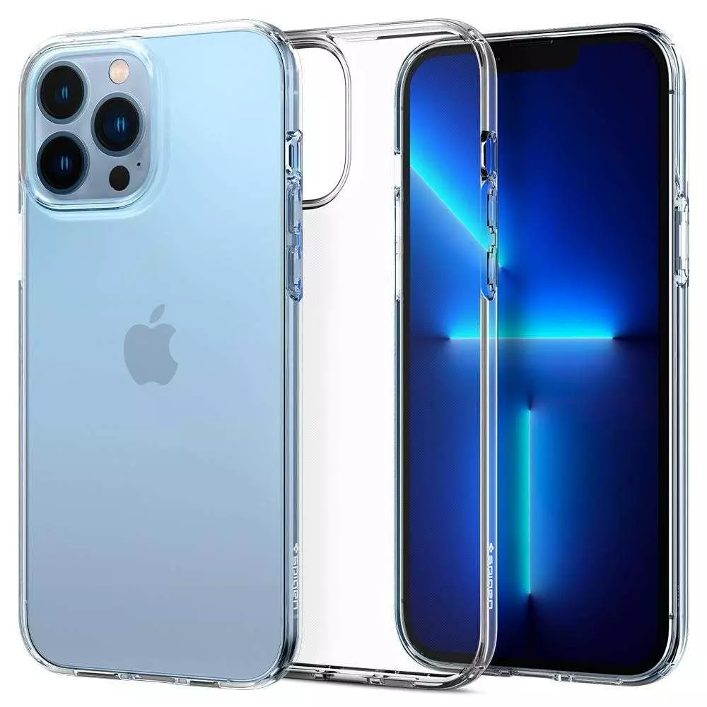 Противоударный чехол бампер Spigen Liquid Crystal для iPhone 14 Pro Crystal Clear (Прозрачный) ACS04953