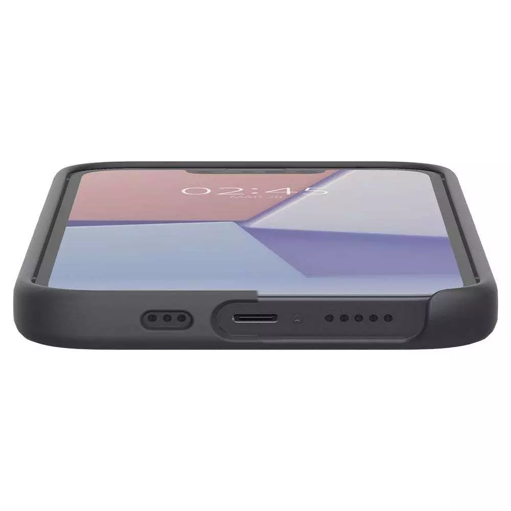 Противоударный чехол бампер Spigen Silicone Fit для iPhone 14 Plus Black (Черный)