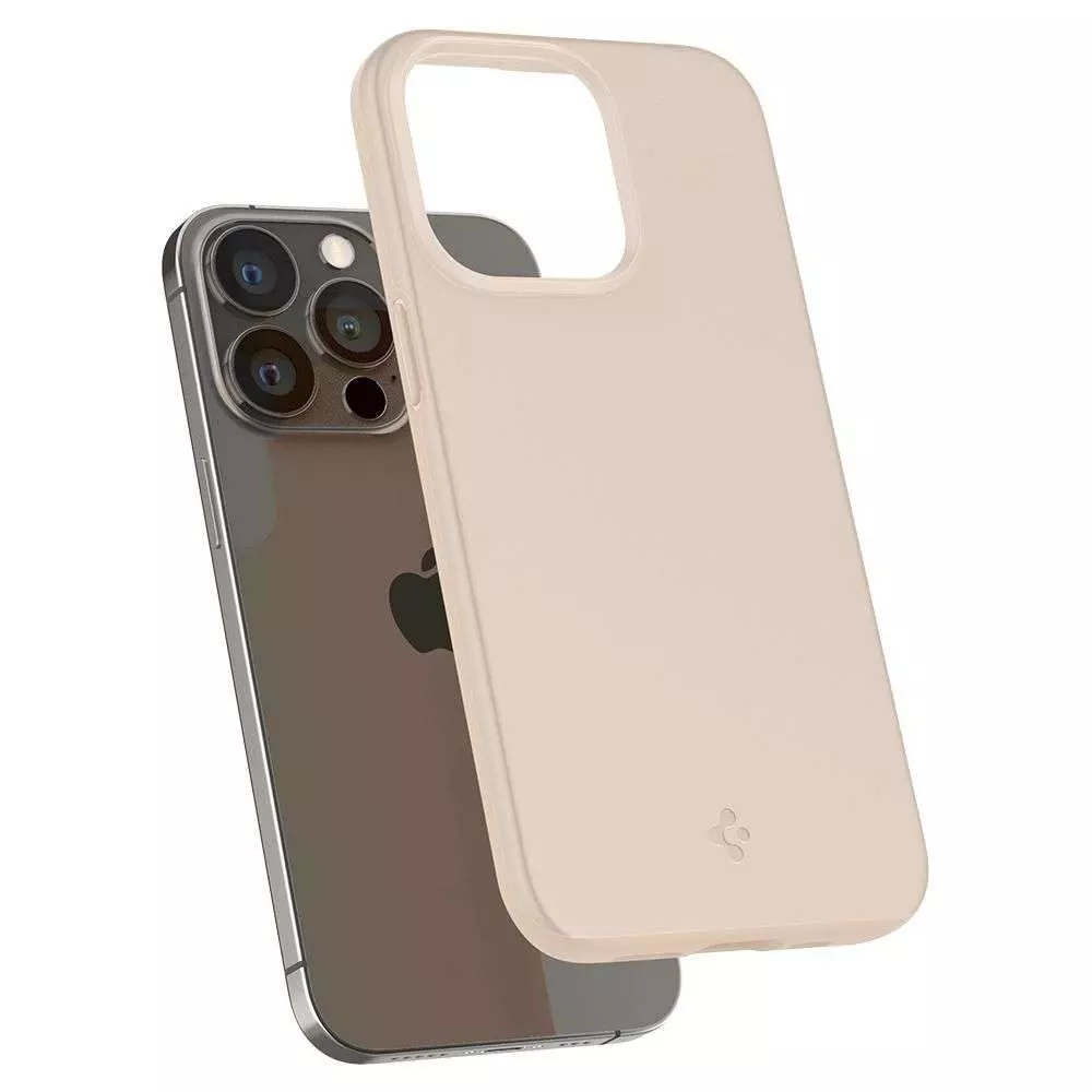 Протиударний чохол бампер Spigen Thin Fit для iPhone 14 Pro Sand Beige (Пісочний Бежевий) ACS04785