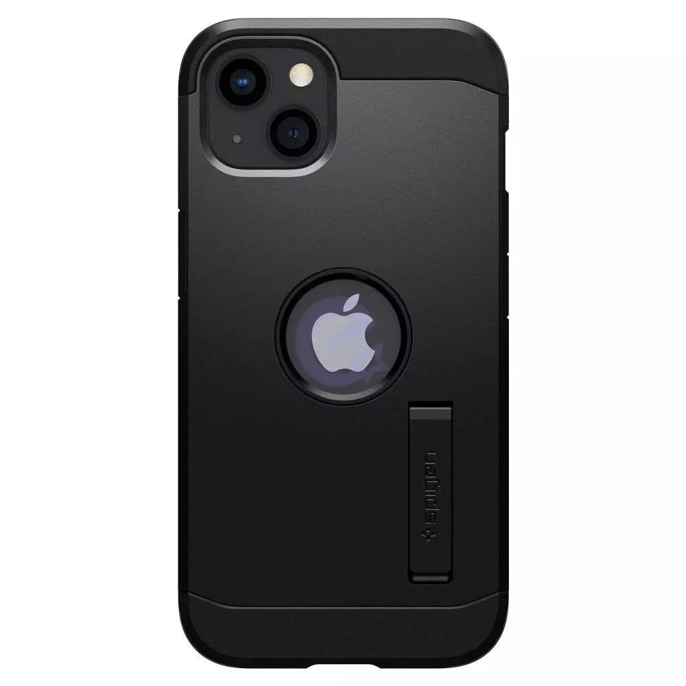 Противоударный чехол бампер Spigen Tough Armor (встроенная подставка) для iPhone 14 Black (Черный) Противоударный чехол бампер Spigen Tough Armor (встроенная подставка) для iPhone 14 Black (Черный)
