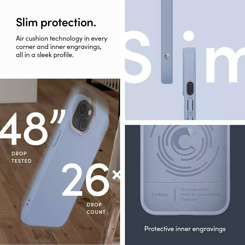 Преміальний чохол бампер Cyrill Color Brick для iPhone 14 Plus Sky (Небесний) Преміальний чохол бампер Cyrill Color Brick для iPhone 14 Plus Sky (Небесний)