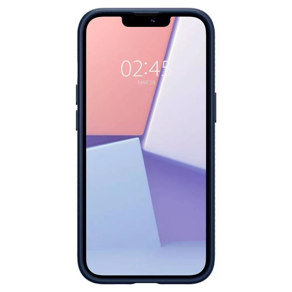 Противоударный чехол бампер Spigen Liquid Air для iPhone 14 Plus Navy Blue (Синий) ACS04892