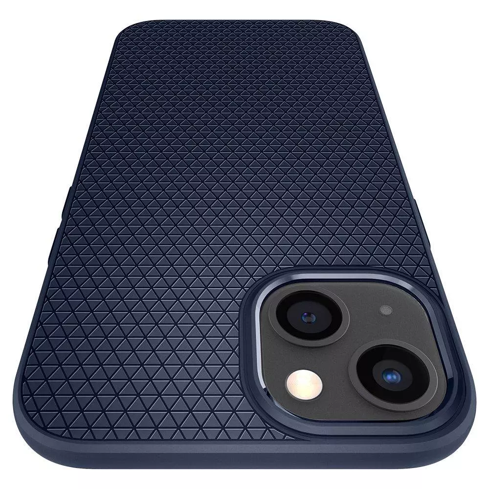 Противоударный чехол бампер Spigen Liquid Air для iPhone 14 Plus Navy Blue (Синий) ACS04892