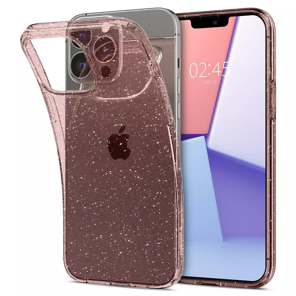 Противоударный чехол бампер Spigen Liquid Crystal Glitter для iPhone 14 Pro Rose Quartz (Розовый Кварц) ACS04955 Противоударный чехол бампер Spigen Liquid Crystal Glitter для iPhone 14 Pro Rose Quartz (Розовый Кварц) ACS04955