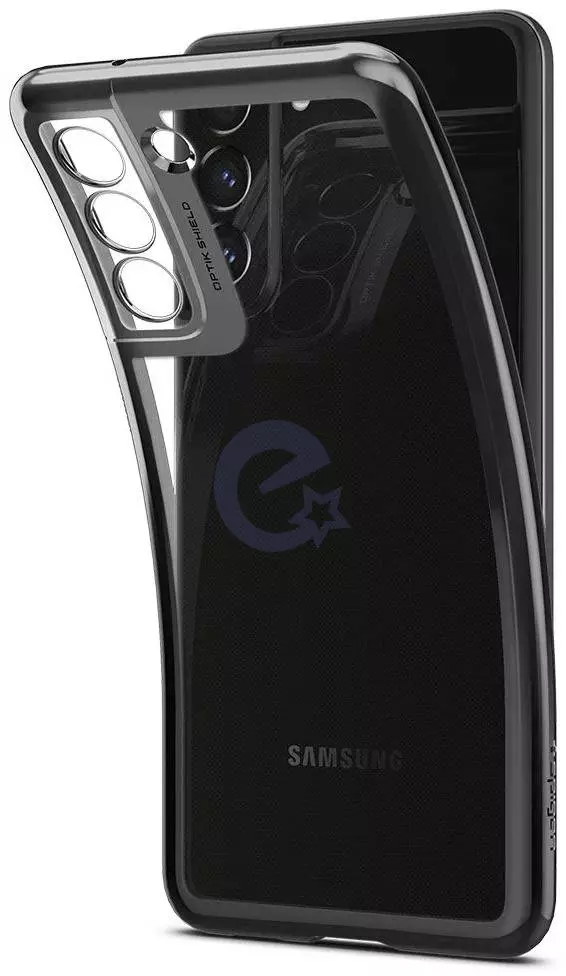 Протиударний чохол бампер Spigen Optik Crystal для Samsung Galaxy S21 FE Chrome Grey (Сірий Хром) ACS03057