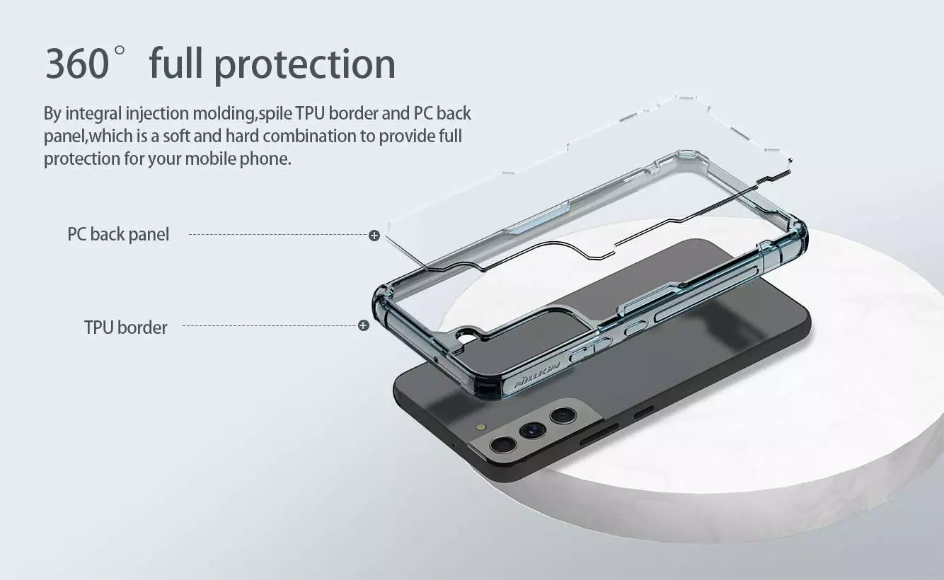 Чехол бампер Nillkin TPU Nature Pro для Samsung Galaxy S22 Plus Transparent (Прозрачный)