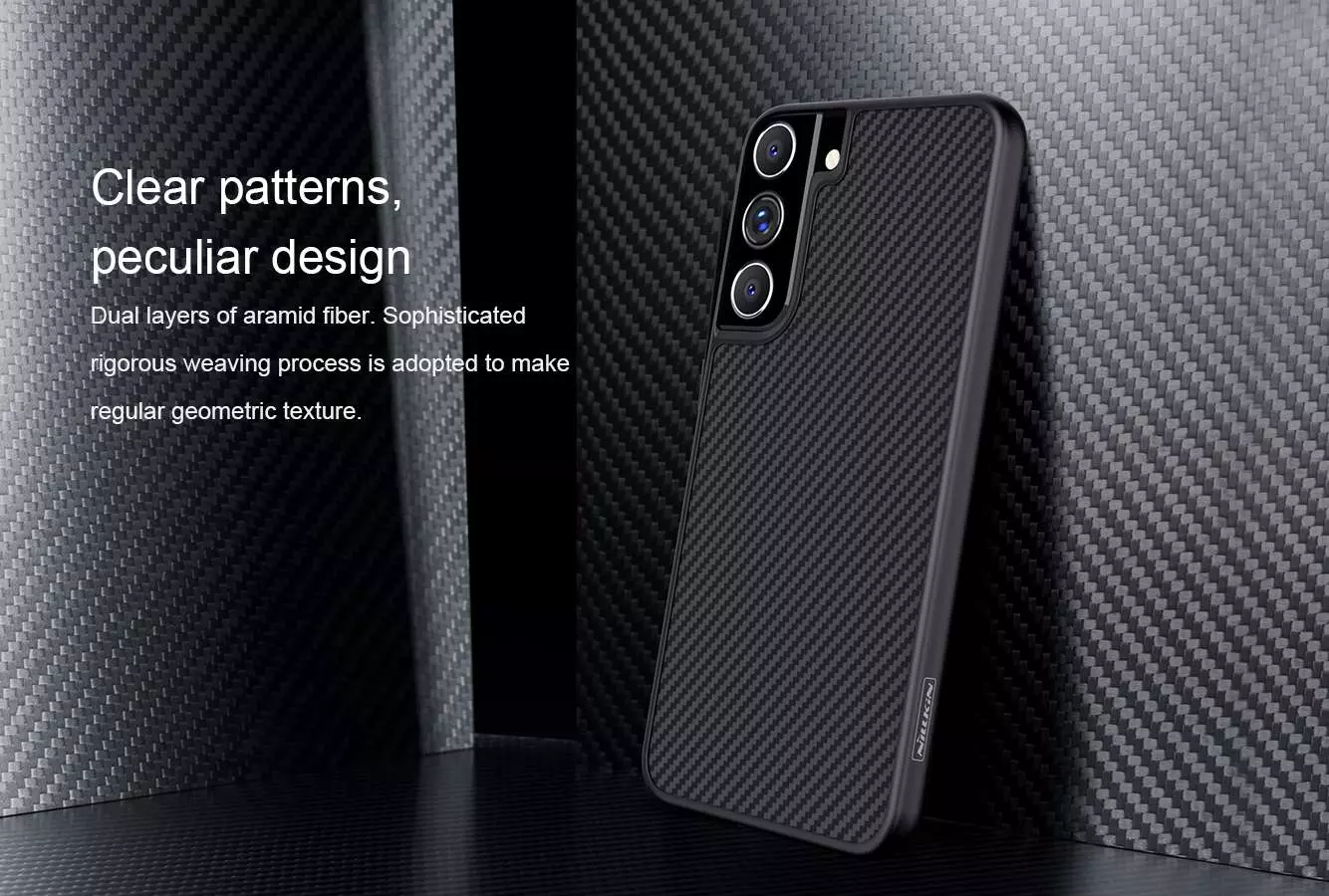 Чохол бампер Nillkin Synthetic Fiber для Samsung Galaxy S22 Plus Black (Чорний)