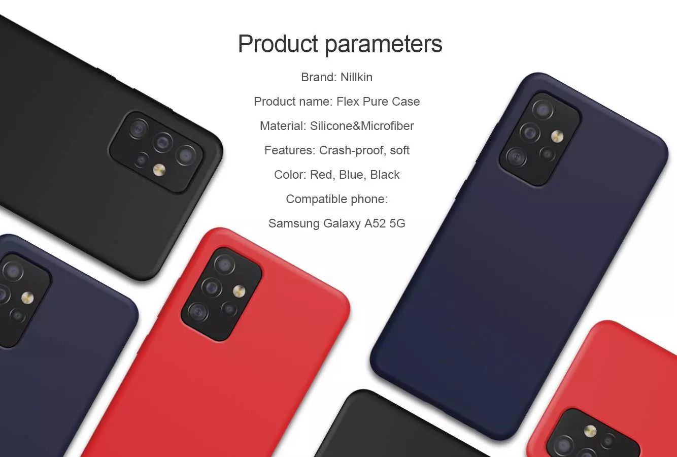 Чохол бампер Nillkin Flex для Samsung Galaxy A73 5G Blue (Синій)