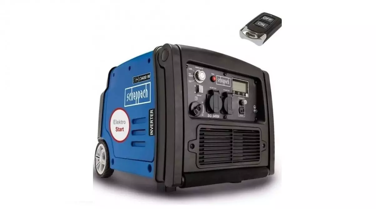 Бензиновий інверторний генератор Scheppach SG3400i 3400 Вт Black/Blue (Чорний/Синій) Бензиновий інверторний генератор Scheppach SG3400i 3400 Вт Black/Blue (Чорний/Синій)