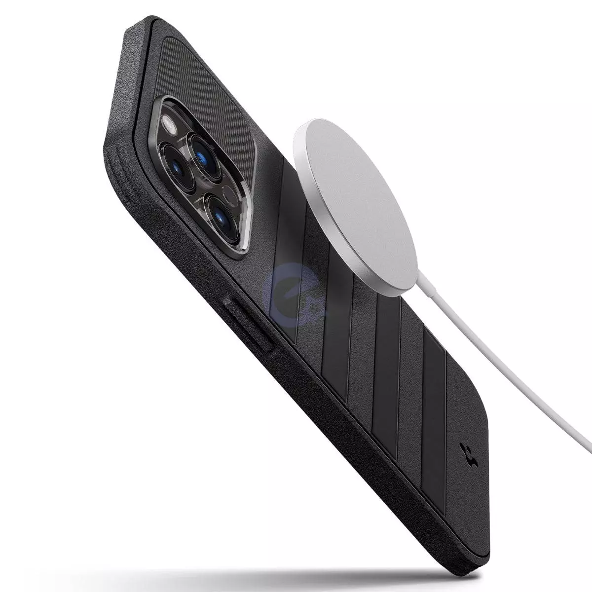 Противоударный чехол бампер Spigen Geo Armor 360 MagSafe для iPhone 14 Pro Max Black (Черный) ACS04852