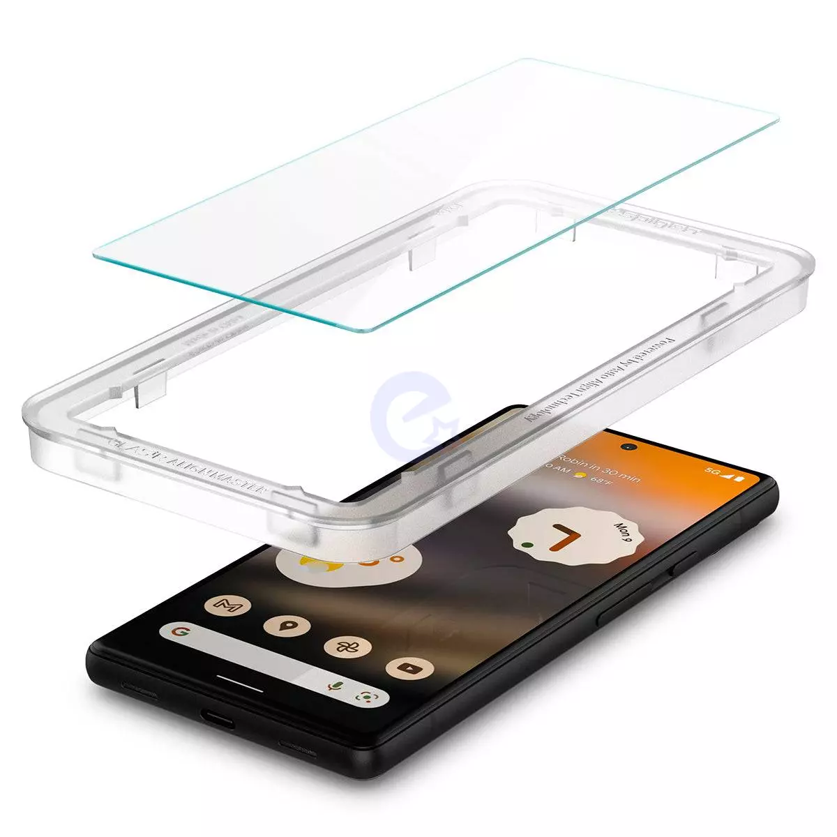 Защитное стекло Spigen ALM GLAS.TR SLIM (2 шт. с трафаретом для поклейки) для Google Pixel 6a Transparent (Прозрачный) AGL04695