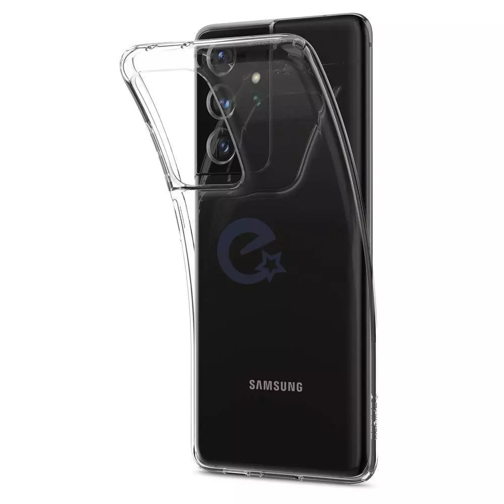Противоударный чехол бампер Spigen Liquid Crystal для Samsung Galaxy S22 Ultra Transparent (Прозрачный) ACS03912