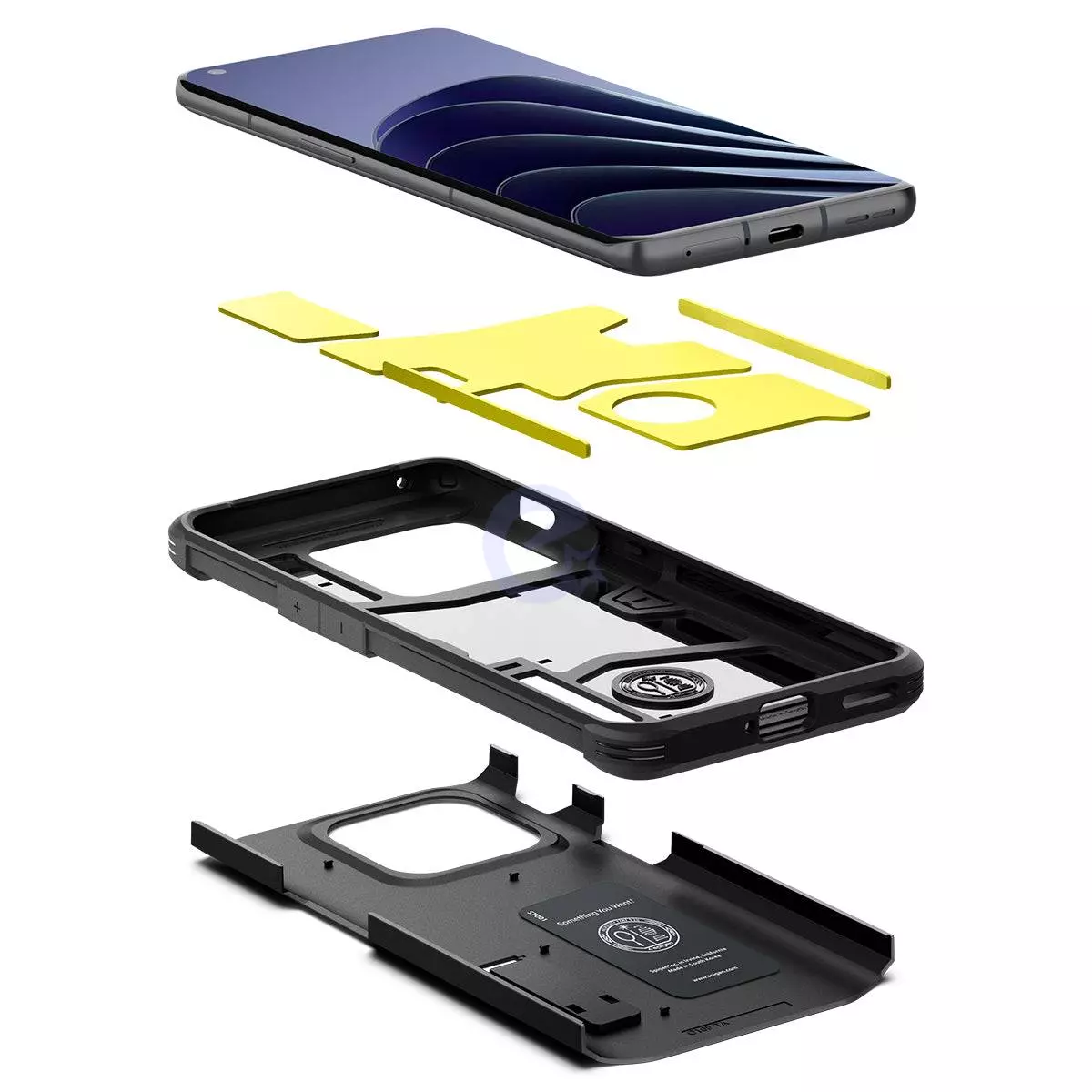 Противоударный чехол бампер Spigen Tough Armor (встроенная подставка) для OnePlus 10 Pro Black (Черный) ACS04432 Противоударный чехол бампер Spigen Tough Armor (встроенная подставка) для OnePlus 10 Pro Black (Черный) ACS04432