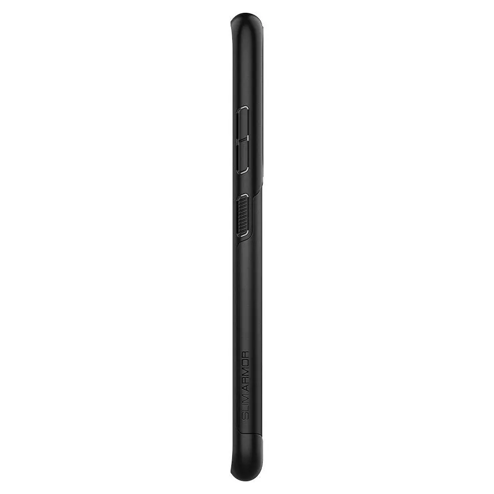 Протиударний чохол бампер Spigen Slim Armor (вбудована підставка) для Samsung Galaxy S22 Ultra Black (Чорний) ACS03943