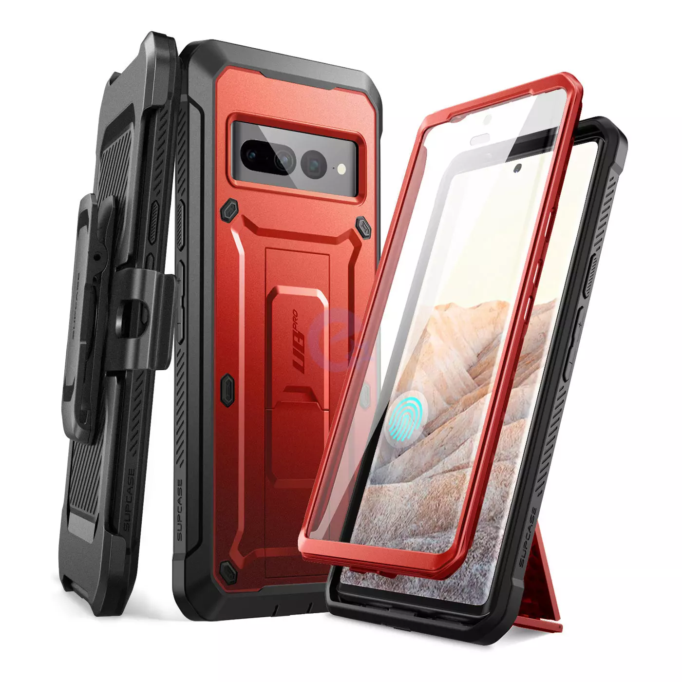 Протиударний чохол бампер Supcase Unicorn Beetle PRO для Google Pixel 7 Pro Metallic Red (Червоний металевий)