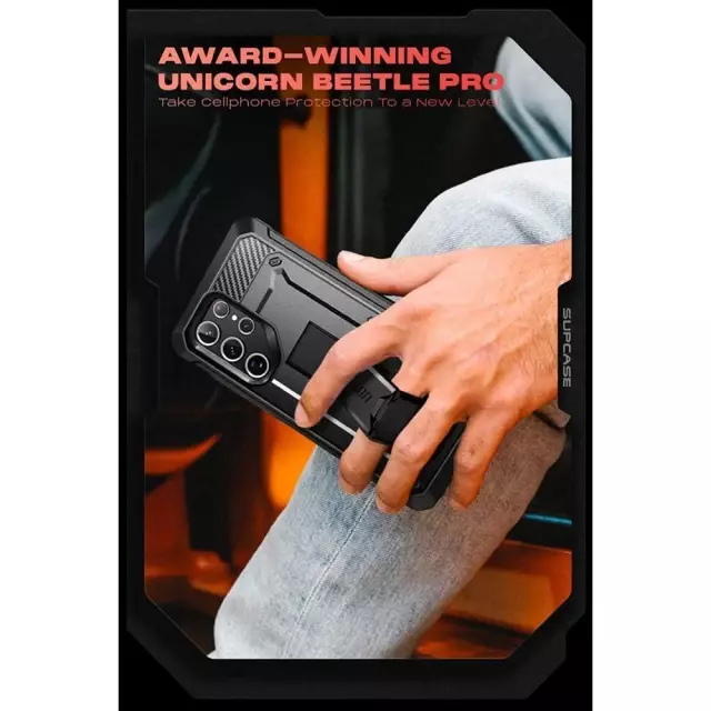 Протиударний чохол бампер Supcase Unicorn Beetle PRO для Samsung Galaxy S22 Ultra Black (Чорний)