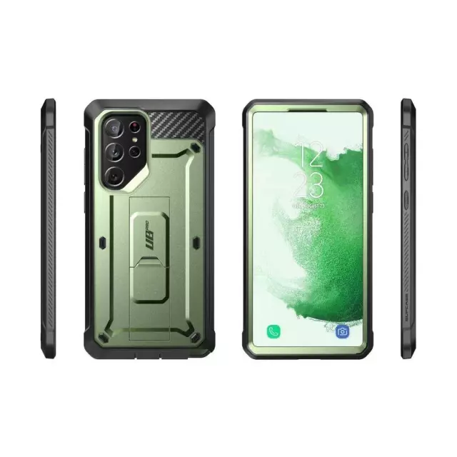 Протиударний чохол бампер Supcase Unicorn Beetle PRO для Samsung Galaxy S22 Ultra Dark Green (Темно зелений)