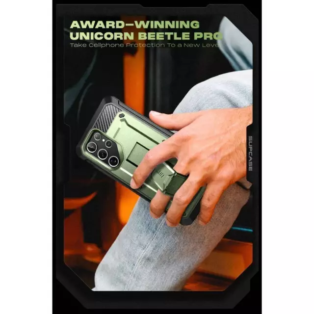 Протиударний чохол бампер Supcase Unicorn Beetle PRO для Samsung Galaxy S22 Ultra Dark Green (Темно зелений)