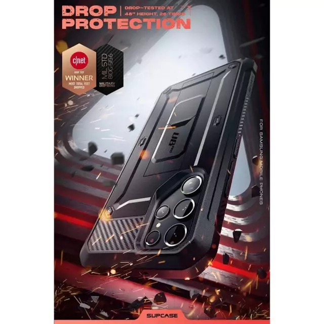 Протиударний чохол бампер Supcase Unicorn Beetle PRO для Samsung Galaxy S22 Ultra Black (Чорний)