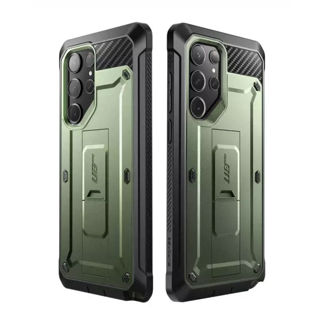 Противоударный чехол бампер Supcase Unicorn Beetle PRO для Samsung Galaxy S23 Ultra Dark Green (Темно Зеленый)