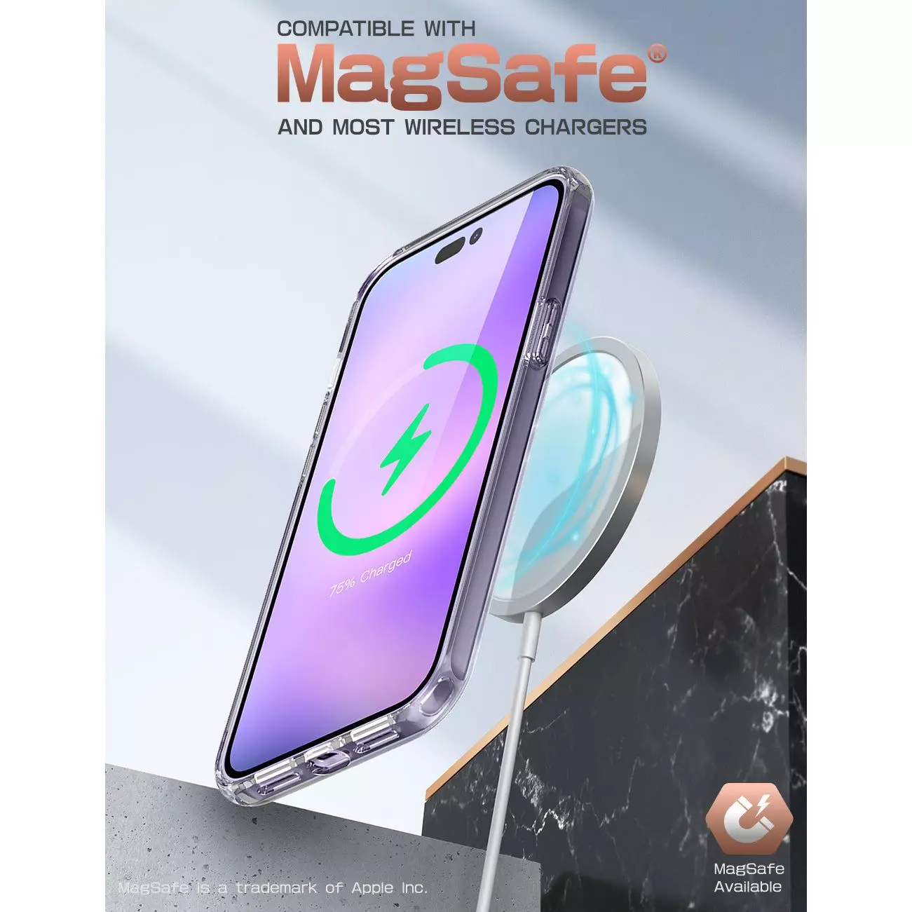 Противоударный чехол бампер Supcase Unicorn Beetle Style для iPhone 14 Pro Max Crystal Clear (Прозрачный)