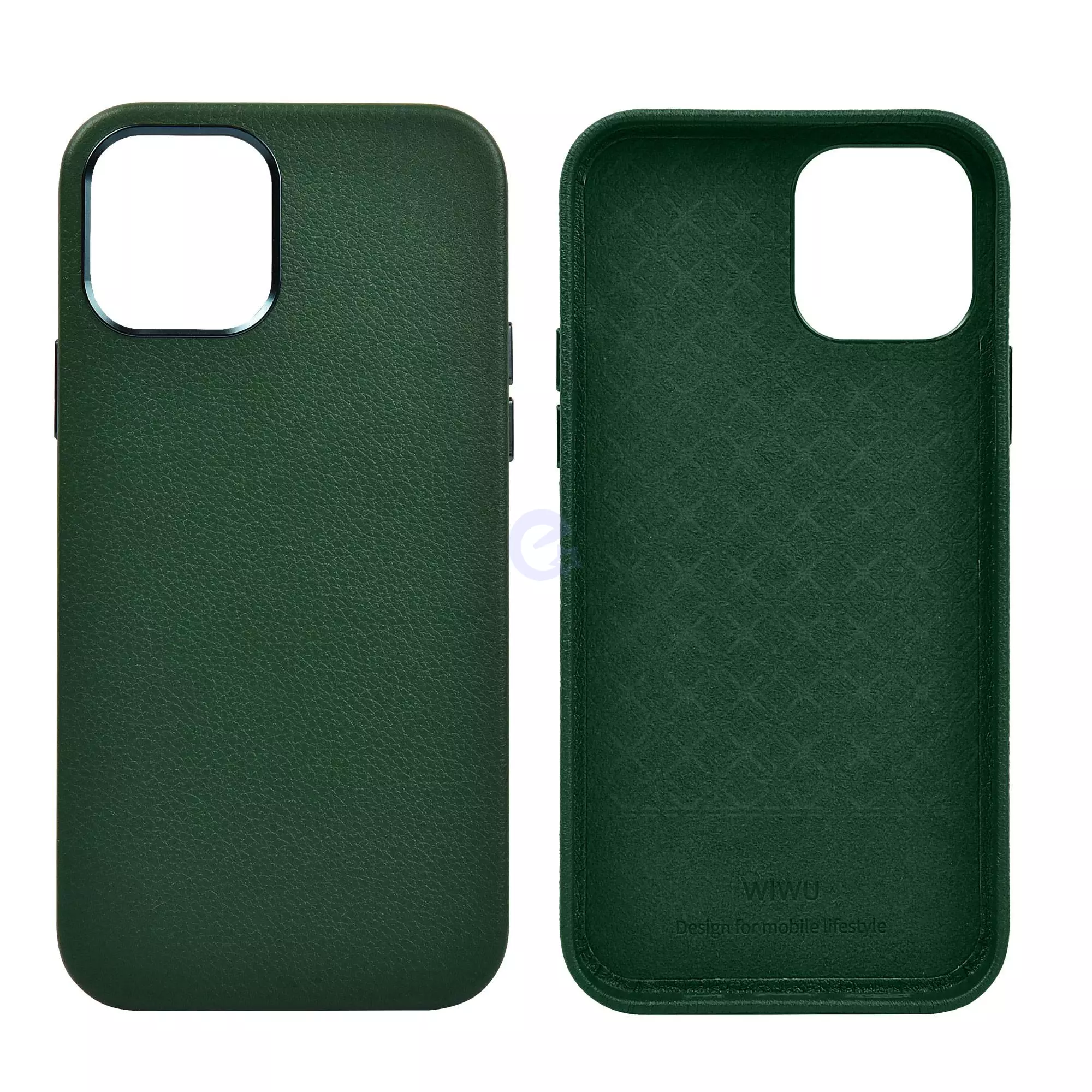 Чехол бампер для iPhone 13 Pro Max WiWU Calfskin Leather Case Brown (Коричневый)