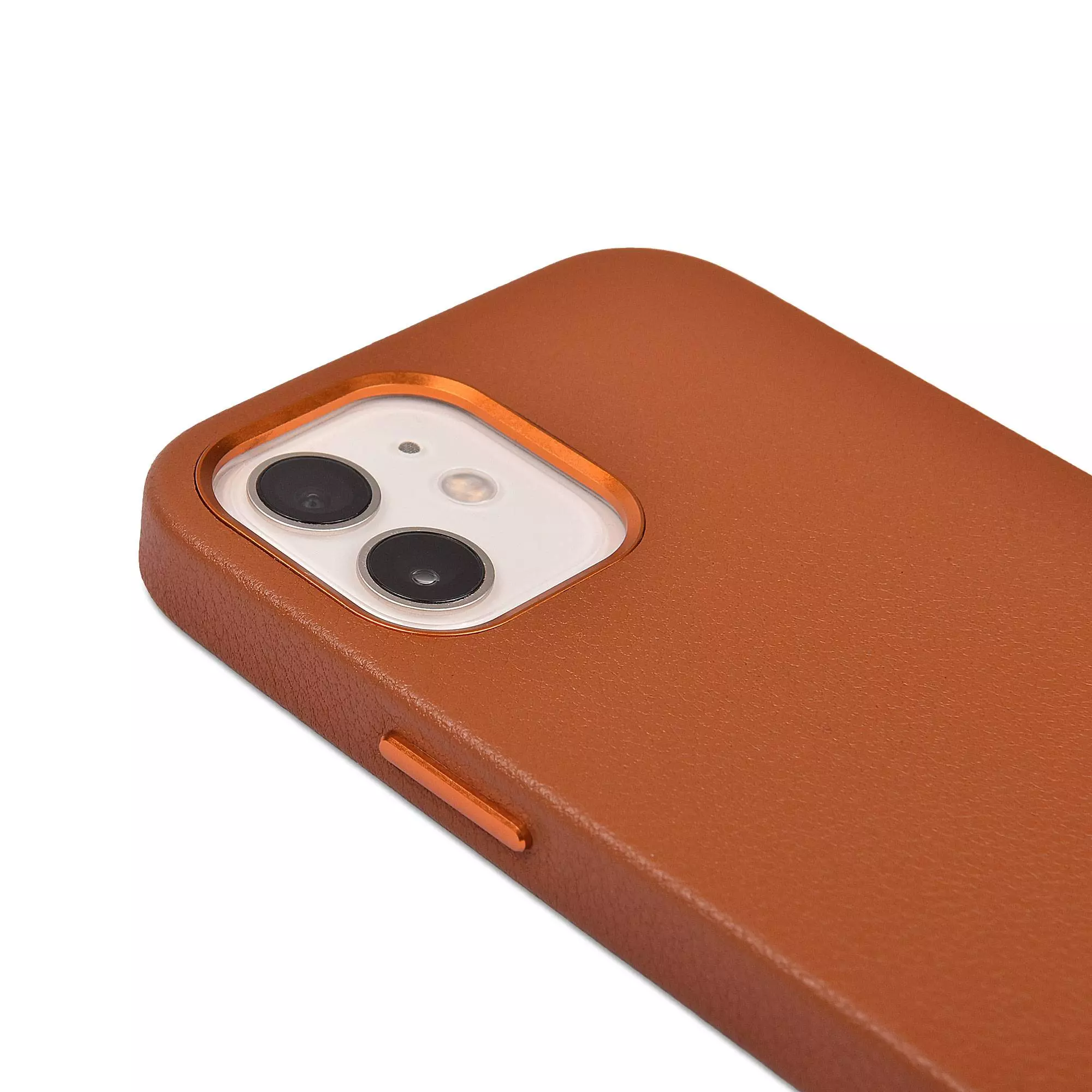 Чехол бампер для iPhone 13 WiWU Calfskin Leather Case Brown (Коричневый)