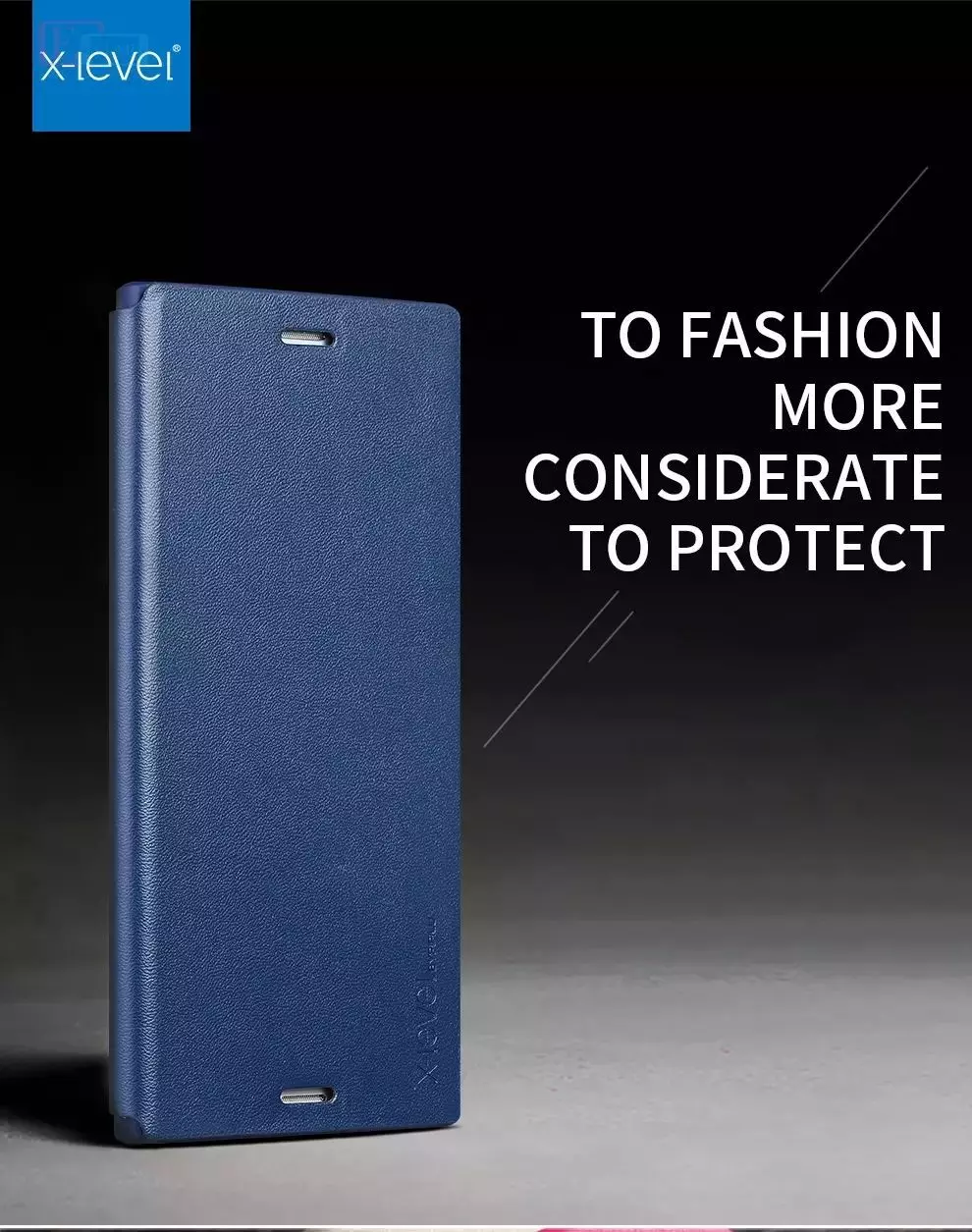 Чохол книжка для Sony Xperia Pro-I X-Level Leather Book Gold (Золотий)