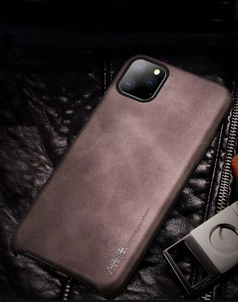 Чехол бампер для Samsung Galaxy A22 5G X-Level Leather Bumper Coffee (Кофейный)