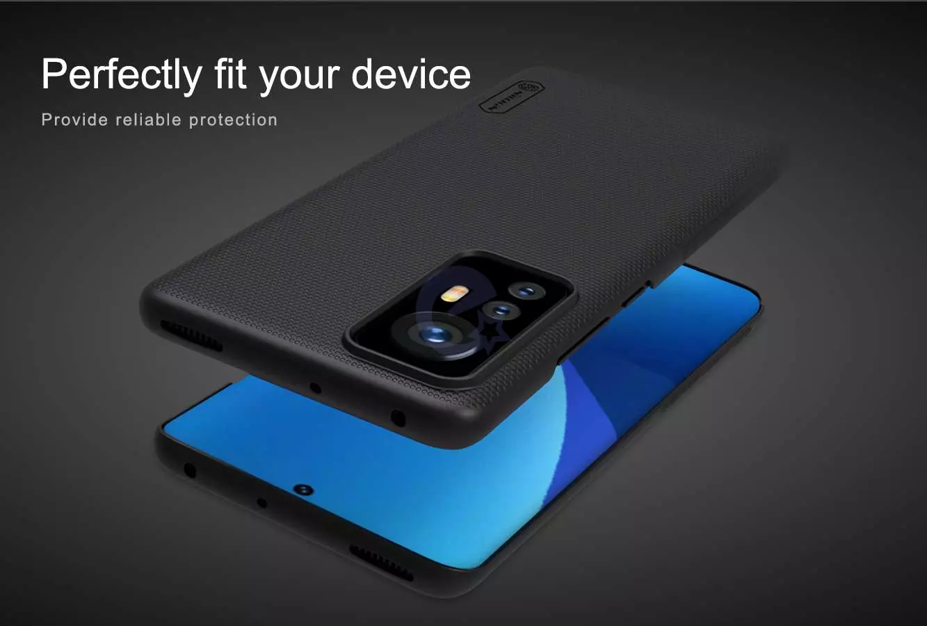 Протиударний чохол бампер Nillkin Super Frosted Shield для Xiaomi 12 / 12S / 12X Black (Чорний)