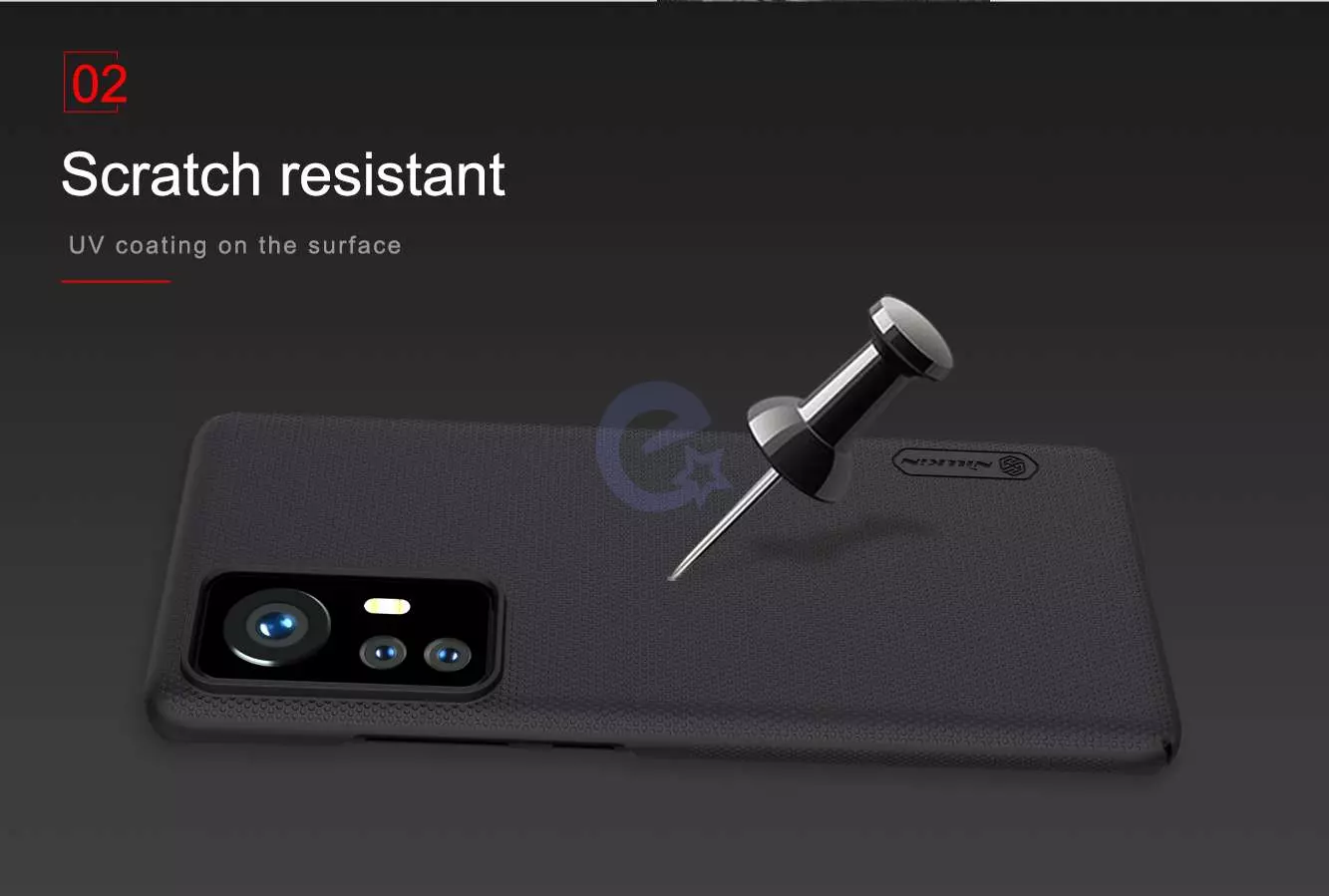 Протиударний чохол бампер Nillkin Super Frosted Shield для Xiaomi 12 / 12S / 12X Black (Чорний)