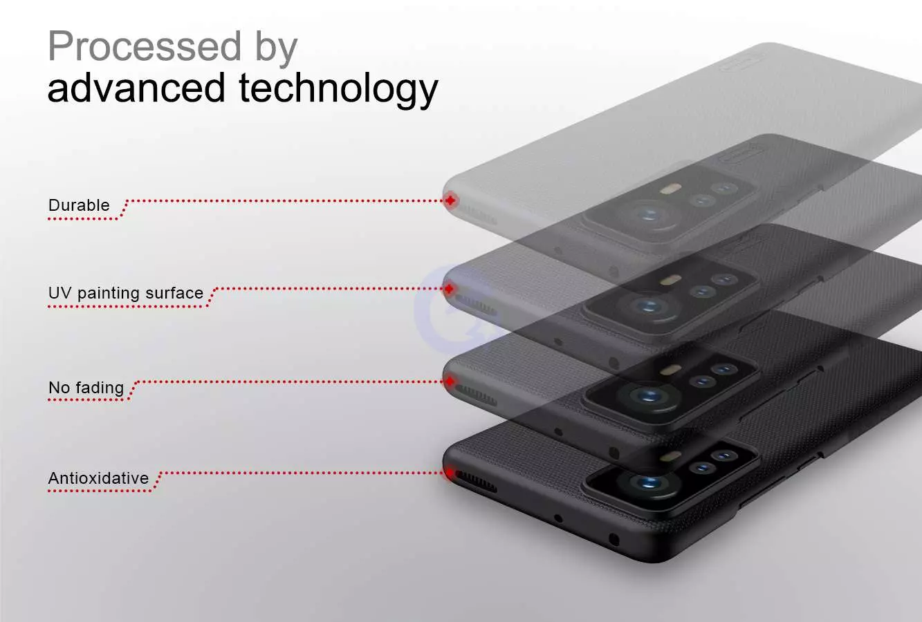 Протиударний чохол бампер Nillkin Super Frosted Shield для Xiaomi 12 / 12S / 12X Black (Чорний)