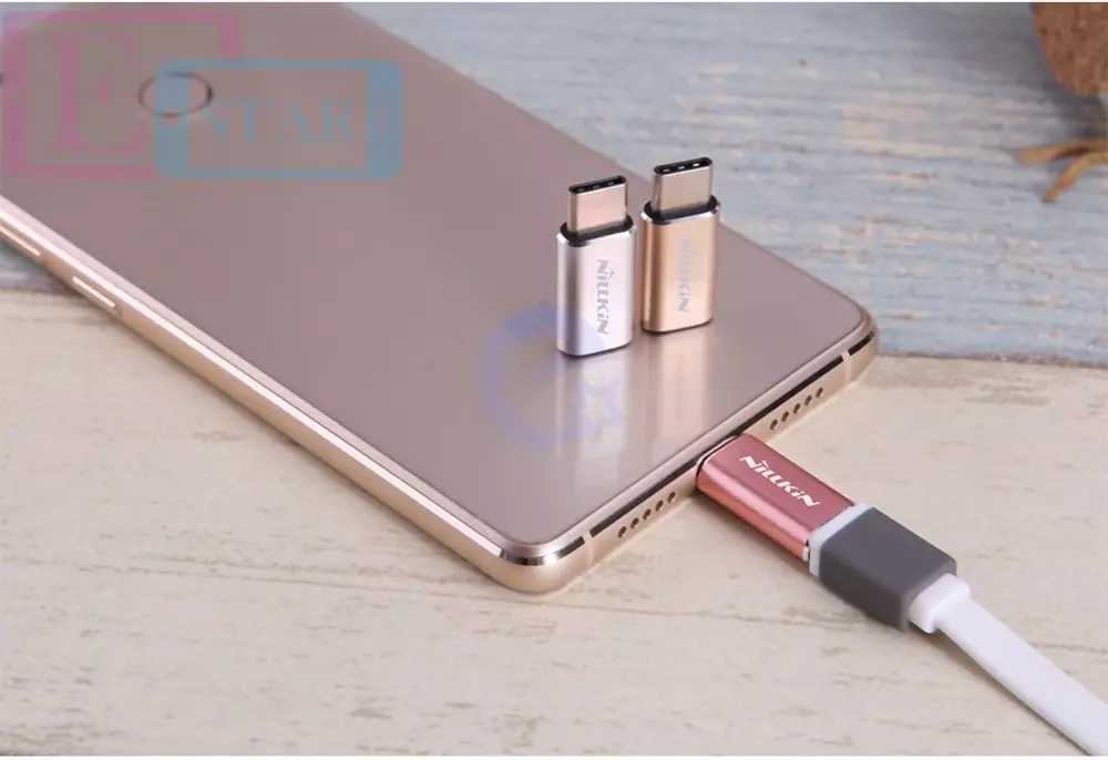 Переходник Type C to Micro USB Nillkin Adapter для планшетов и смартфонов Silver (Серебристый) AD-MT
