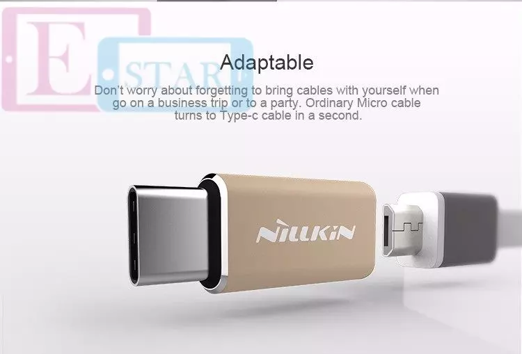 Переходник Type C to Micro USB Nillkin Adapter для планшетов и смартфонов Rose Gold (Розовое золото) AD-MT Переходник Type C to Micro USB Nillkin Adapter для планшетов и смартфонов Rose Gold (Розовое золото) AD-MT