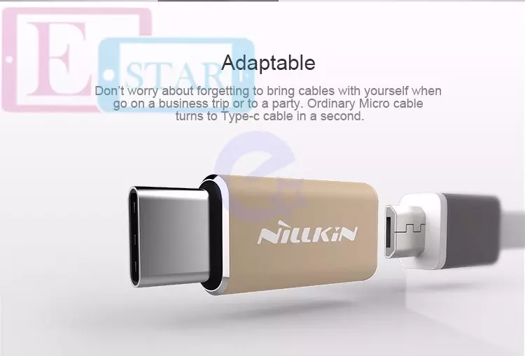 Переходник Type C to Micro USB Nillkin Adapter для планшетов и смартфонов Silver (Серебристый) AD-MT