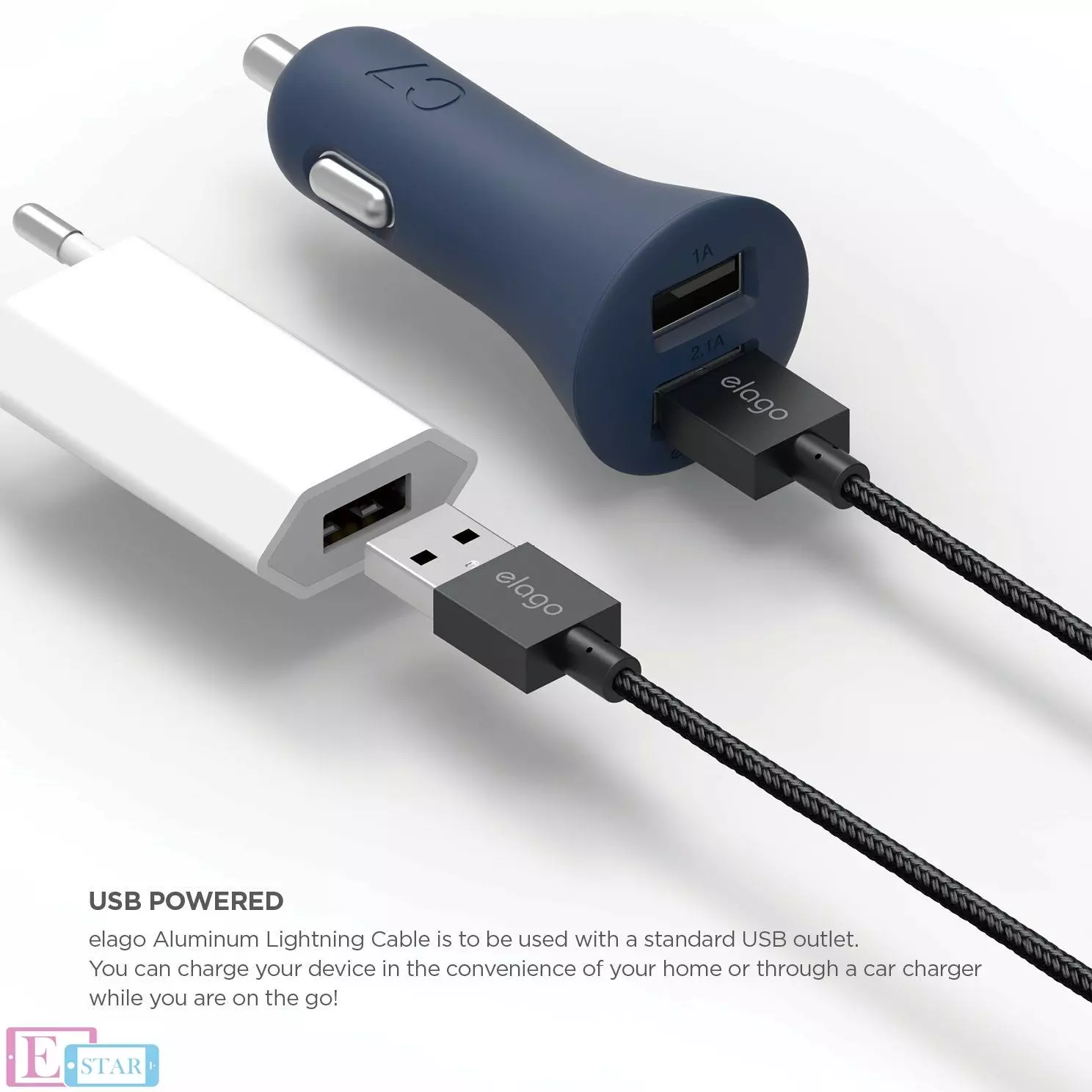 Кабель Elago Aluminum Lightning Cable Black (Черный) Кабель Elago Aluminum Lightning Cable Black (Черный)