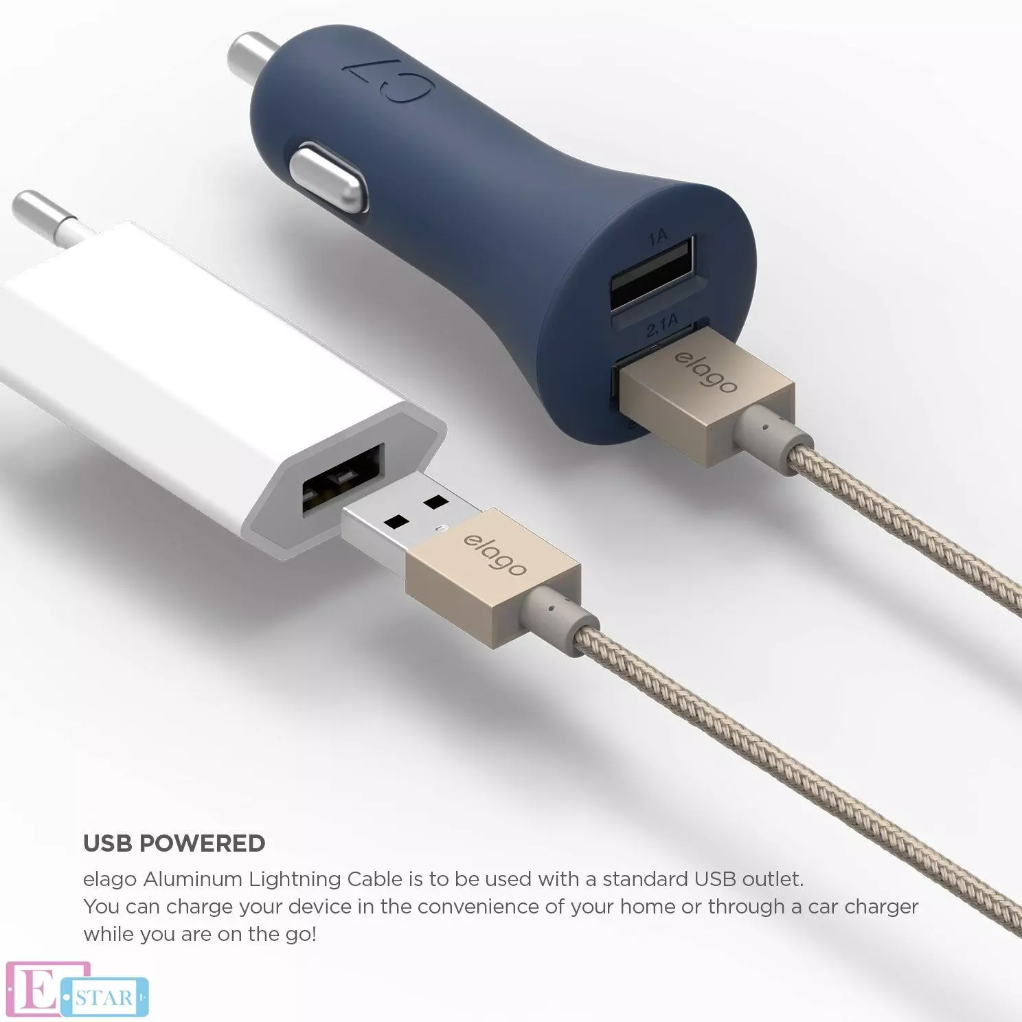 Кабель Elago Aluminum Lightning Cable Champagne Gold (Золотой) Кабель Elago Aluminum Lightning Cable Champagne Gold (Золотой)